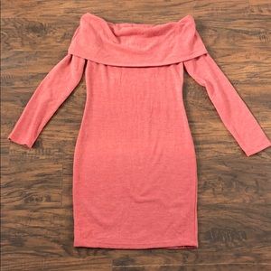 Fashion Nova pink off shoulder dress